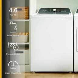 Whirlpool 4.5 Cu. Ft. Top-Load Washer with 360 Wash Agitator and Built-In Water Faucet - Thumbnail 5