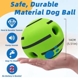BYXAS Wobble Giggle Ball for Dogs, Interactive Dog Toys for Boredom, Squeaky Ball Dog Toys to Keep Them Busy, Pet Toys for Small Medium Large Dogs - Thumbnail 9