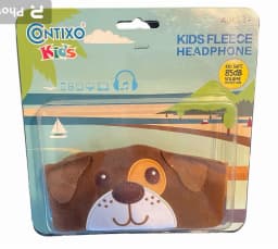 RHEA- Contixo H1 Kids Soft Fleece On-Ear Headphones Warm Earphone, Dog Design - Thumbnail 1