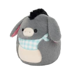 Squishmallows FuzzAMallow Official 8 inch Jason the Grey Donkey With Plaid Bandana - Child's Ultra Soft Plush Toy - Thumbnail 4