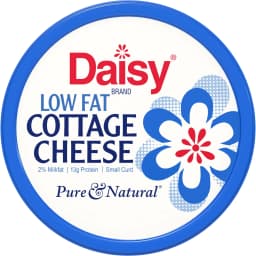 Daisy Pure and Natural Low Fat Cottage Cheese, 2% Milkfat, 24 oz (1.5 lb) Tub (Refrigerated) 13g of Protein per Serving - Thumbnail 3