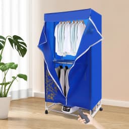 Electric Portable Clothes Dryer Travel Dryer Machine Clothes Dryer for Apartment 110v 0-240 min 1200-1500W Load Weight 30kg/66.14lbs Safety - Thumbnail 1