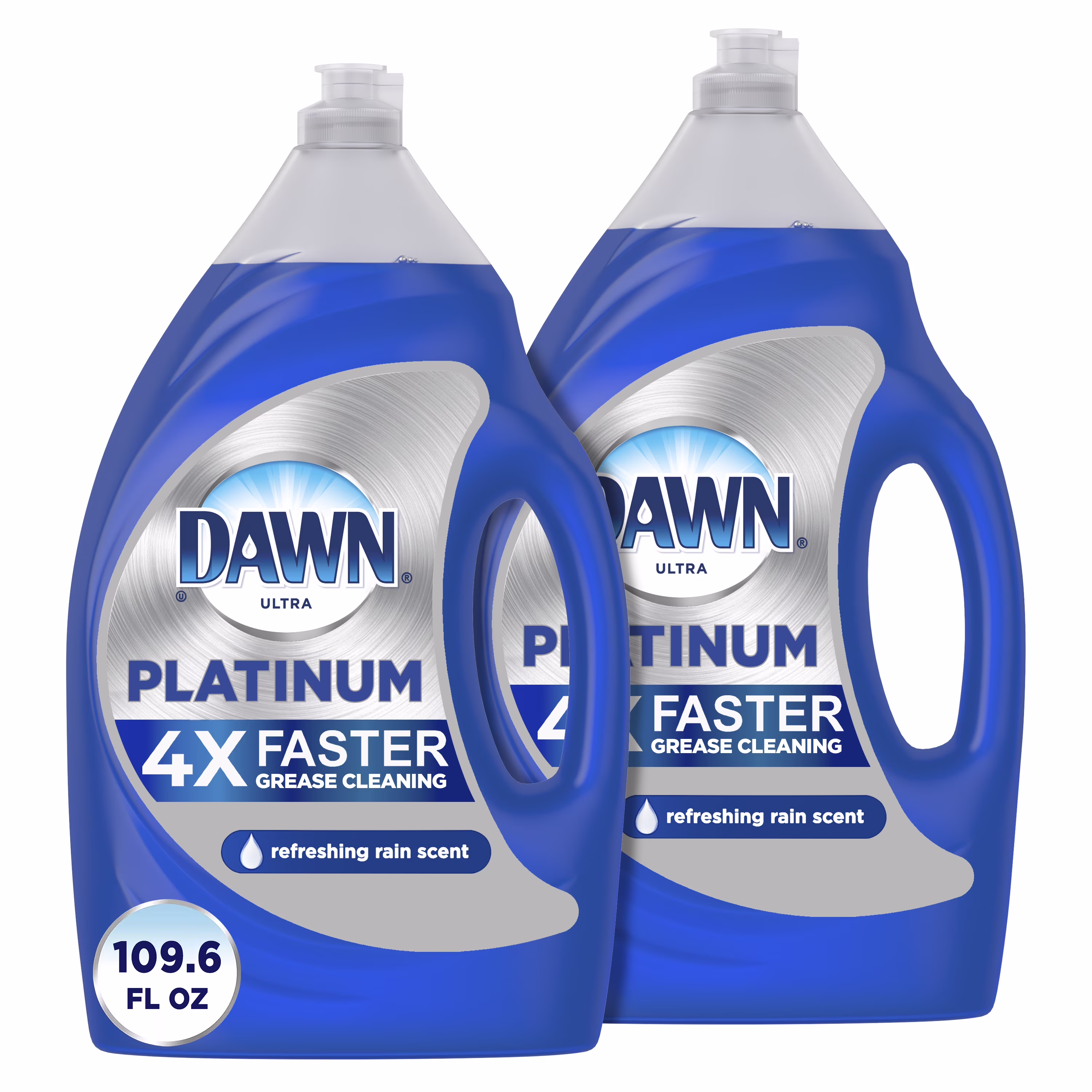 Dawn Platinum Dishwashing Liquid Dish Soap, Refreshing Rain Scent, 54.9 fl oz, Pack - Thumbnail 1