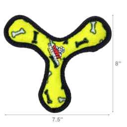 Tuffy Jr Boomerang Yellow Bone Durable Plush Squeaky Dog Toy - Thumbnail 6