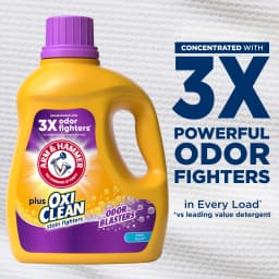 ARM & HAMMER Plus OxiClean Odor Blasters Liquid Laundry Detergent, Fresh Scent, 77 Loads - Thumbnail 3