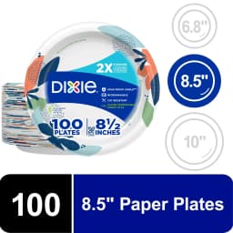 Dixie Everyday Paper Lunch Plates, 8.5", 100 Count - Thumbnail 1