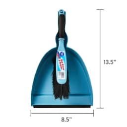 Great Value Plastic Dust Broom and Pan Set, Blue - Thumbnail 6