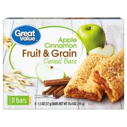 Great Value Fruit & Grain Cereal Bars Apple, Cinnamon, 10.4 oz, 8 Count - Thumbnail 1