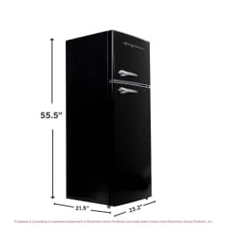 Frigidaire 7.5 Cu. ft. Top Mount Retro Refrigerator, Apartment-Size Fridge in Black - Thumbnail 4