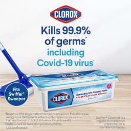 Clorox Disinfecting Wet Mopping Cloths Rain Clean, 24 Count - Thumbnail 3