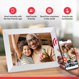 onn 10” Wi-Fi Digital Picture Frame | Send Photos & Videos Instantly via the Free Frameo App, 100147212, White - Thumbnail 11