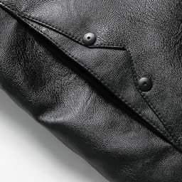 FYEGRE Men's Casual Leather Jacket Modern Stand Collar Lightweight Motorcycle Outerwear Short Style Soft Comfortable Fit For Daily Wear Black XXL - Thumbnail 9