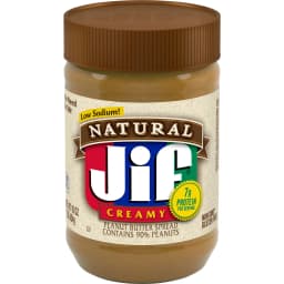 Jif Natural Creamy Peanut Butter Spread, 16-Ounce Jar - Thumbnail 1