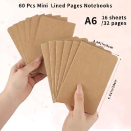 Y&N - 60 Packs Mini Notebooks Bulk, Lined Pages Small Pocket Notebook Kraft Paper Prizes Classroom Gift Exchange End of The Year Gifts for Students - Thumbnail 2
