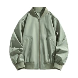 Maoxin Mens Jacket Men's Casual Loose Fitting Long Sleeved Hooded Jacket Long Sleeve Hoodless Faux Leather Outwear Jackets Plus Size Jackets for Men Green 7XL - Thumbnail 2