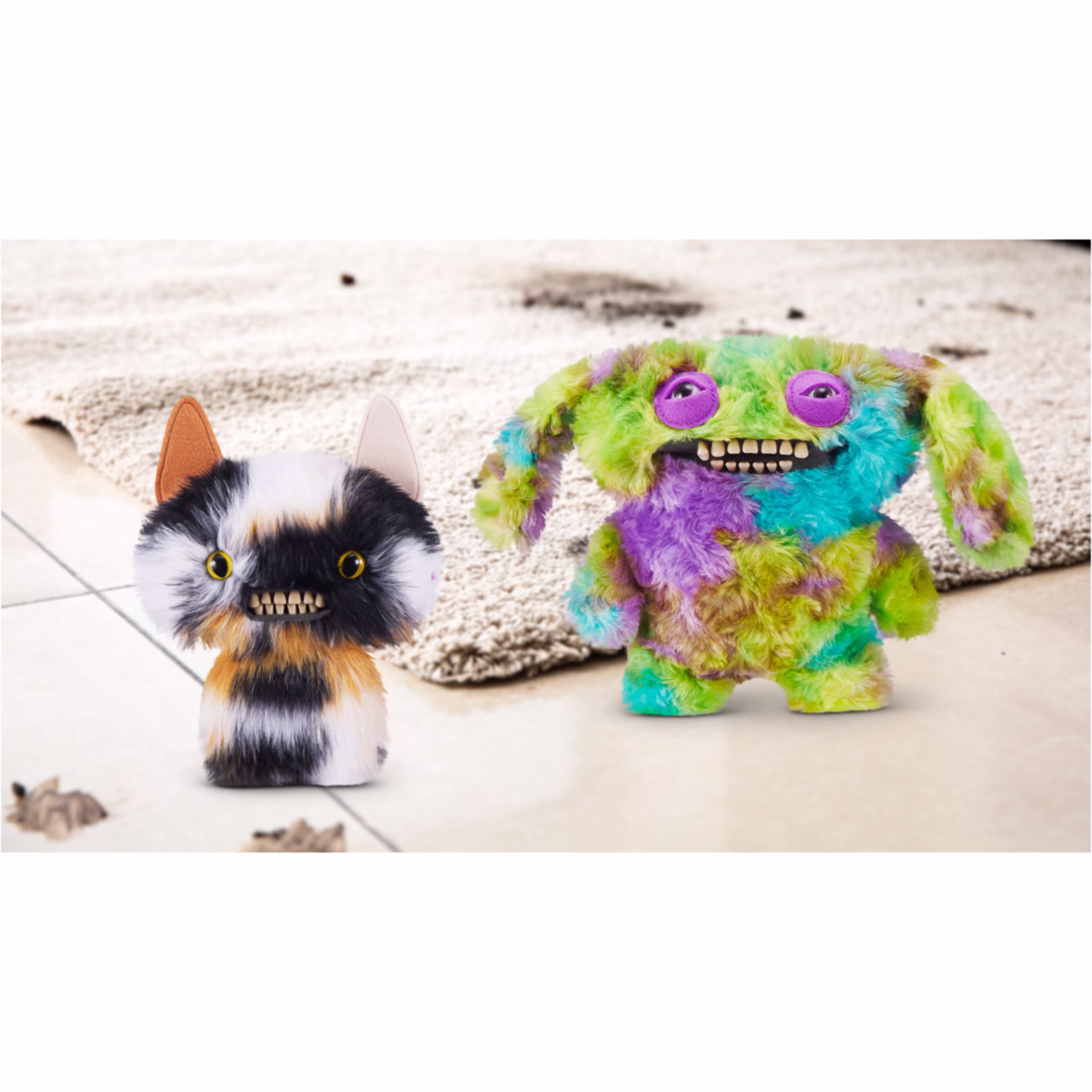 Fuggler Butt Ugly Pets 9 inch (Cheezee - Calico Cat), Ugly Monster Stuffed Animal Toy by ZURU - Thumbnail 8