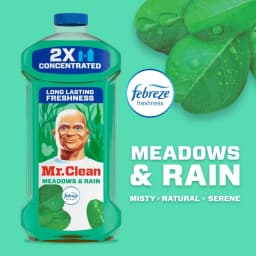 Mr. Clean All Purpose Cleaner, 2X Concentrated Multi Surface with Febreze Meadows & Rain Scent, 64 fl oz - Thumbnail 4