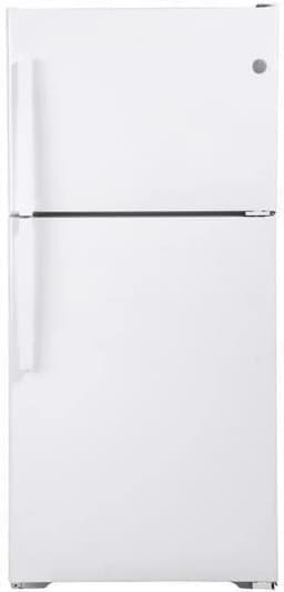 GE GTE19DTNRWW 30 Top Freezer Refrigerator with 19.1 cu. ft. Total Capacity LED Lighting Adjustable Wire Shelves Upfront Temperature Controls ADA - Thumbnail 1
