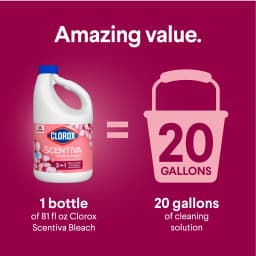 Clorox Scentiva Scented Bleach, Cherry Blossom & Peach, 81 fl oz - Thumbnail 9