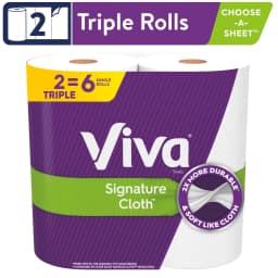 Viva Signature Cloth Paper Towels, 2 Triple Rolls - Thumbnail 1