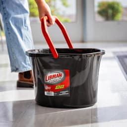Libman High Power Utility Bucket 3.5 Gallon Black Polypropylene with Ergonomic Handle - Thumbnail 9