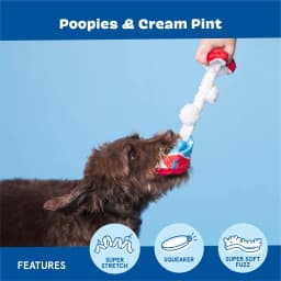 BARK Poopies and Cream Dog Toy, Plush Pint Design, Squeaky, All Sizes - Thumbnail 4