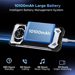 DOOGEE S200 Rugged Phone 5G Unlocked, Android Cell Phone with 1.32" Rear Screen, 32GB RAM+256GB, 10100mAh Battery, 100MP & 20MP Night Vision Camera, ATT, Verizon - Thumbnail 9