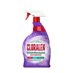 CLORALEN All Purpose Bathroom Cleaner Spray with Bleach, Lavender, 32 fl oz - Thumbnail 1