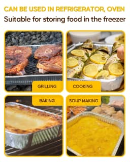Katbite 9x13 Aluminum Foil Pans, 30 Count Half Steam Loaf Aluminum Foil Pans Set - Thumbnail 6