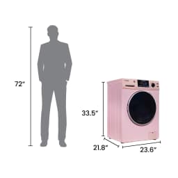 Equator All-in-One Washer Dryer VENTLESS/VENTED PET cycle 1.62cf/15lbs 110V in Pink - Thumbnail 4
