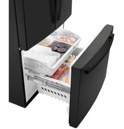 GE GNE25JGKBB 24.7 Cu. Ft. Freestanding French Door Refrigerator - Thumbnail 4