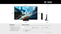 Samsung 55” Class S90H Series OLED 4K UHD Samsung Vision AI Smart Tizen TV 2026 - QN55S90HAEXZA - Thumbnail 10