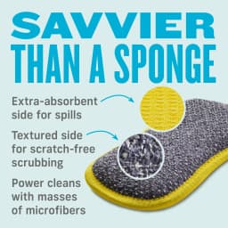 E-Cloth Washing Up Pad, Polyester, Yellow, 2 Pack - Thumbnail 4