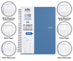 Work from Home Medium Monthly Weekly Planner & Appointment Book (18 months - 7" x 9") - Thumbnail 5