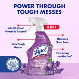 Lysol® All-Purpose Cleaner, Sanitizing and Disinfecting Spray, Lavender & Cotton Blossom, 32 fl oz - Thumbnail 2