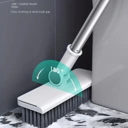 Michnild 3 in 1 Broom and Dustpan Set with Adjustable Push Broom Long Handle Floor Sweeping Outdoor Indoor Combo Home Kitchen - Thumbnail 4