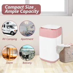 Canddidliike 8 Lbs Portable Fully Automatic Washing Machine with Drain Pump, Portable and Powerful Washer with Automatic Imbalance Adjustment - Thumbnail 5