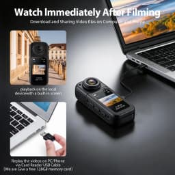 Mini Action Camera 64GB ,Thumb POV Portable Body Cam Wearable Video Recorder, Helmet Mount, Magnetic Sport DV for Cycling, Motorcycle ,Pet, Vlog - Thumbnail 4