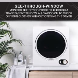 Urban Living 1.5-cu. ft. Compact Electric Dryer, Small Portable Clothes Dryer for Apartment and Small Spaces in White - Thumbnail 6