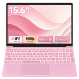 MiniHyper 15.6" Pink Laptop, Intel N5100, 8GB RAM, 512GB SSD, FHD IPS Display, Windows 11 Pro, Backlit Keyboard - Thumbnail 1