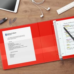 Staples Heavy-Duty 2-Inch D 3-Ring View Binder Red (26348) 56297-CC/26348 - Thumbnail 5