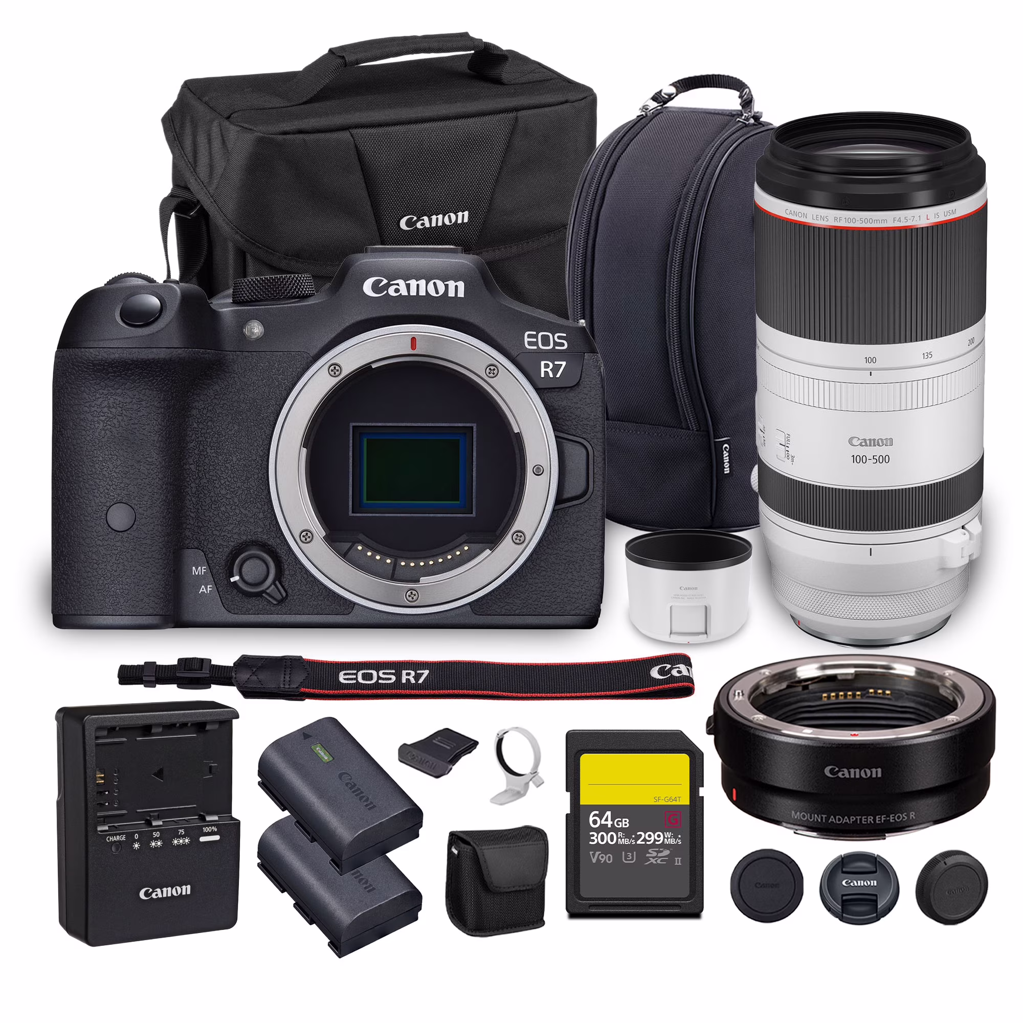 Canon EOS R7 Mirrorless Camera | 32.5MP APS-C Sensor 4K 60p Video | Fast Autofocus In-Body Stabilization for Wildlife and Sports (5137C002) + Canon - Thumbnail 1