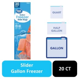 Great Value Freezer Guard Slider Zipper Freezer Bags, 1 Gallon, 20 Count - Thumbnail 1