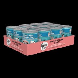 (6 pack) Salty Cat Minced Salmon Flavor in Gravy Wet Cat Food, 13 oz Can - Thumbnail 6