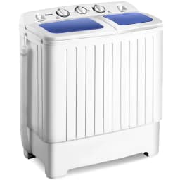 Goplus 11 lbs Portable Mini Compact Twin Tub Washing Machine with Transparent Lid - Thumbnail 1