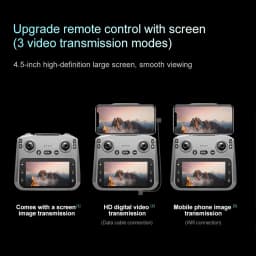 SEREE Drone with Camera 8K HD FPV 5G Brushless Motor 4.5" Screen Foldable RC Quadcopter Obstacle Avoidance Drone - Thumbnail 7