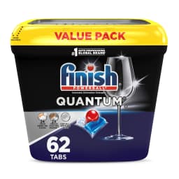 Finish Quantum Dishwasher Pods, No Pre-Rinse Dishwasher Detergent Soap Tabs, 62 Count - Thumbnail 2