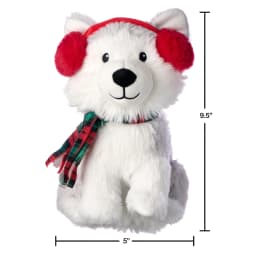 American Greetings 9.5 in. Christmas Plush Husky with Earmuffs and Scarf (1-Count) - Thumbnail 5