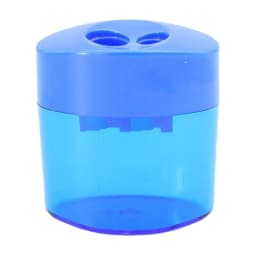 Small Pencil Sharpener, Pencil Sharpener, Handheld Pencil Sharpener, Portable Pencil Sharpener Manual Two-Hole Pencil Sharpener Stationery Plastic - Thumbnail 2