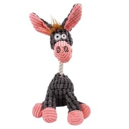LGCASL Pet Toy Clearance, Plush Dog Toy Durable Stuffed Animal Plush Chew Toy with Squeak Cute Plush Dog Toy for Small to Medium Dogs, Pink Donkey - Thumbnail 1